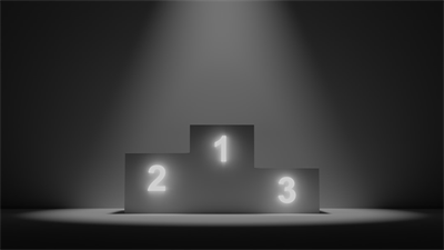 pedestal, ranking, podium, winner, dark, 3d, top-light, bw, black and white
